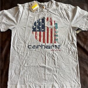 Carhartt American Flag Graphic Tee - Gray